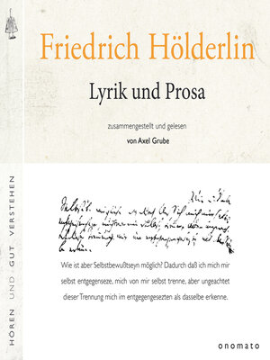 cover image of Friedrich Hölderlin − Lyrik und Prosa